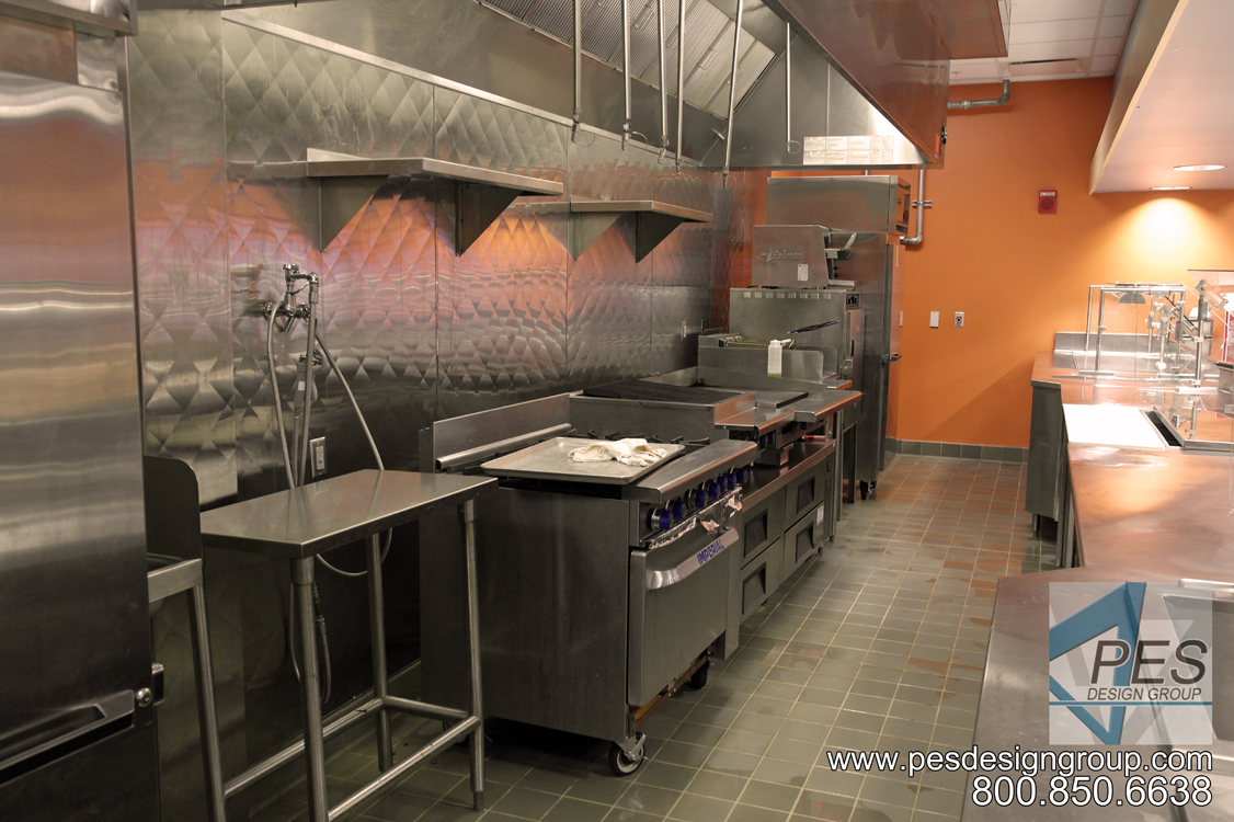 The short order cookline in the Cafe Mirabilis food court at Manatee Technical College in Bradenton Florida.