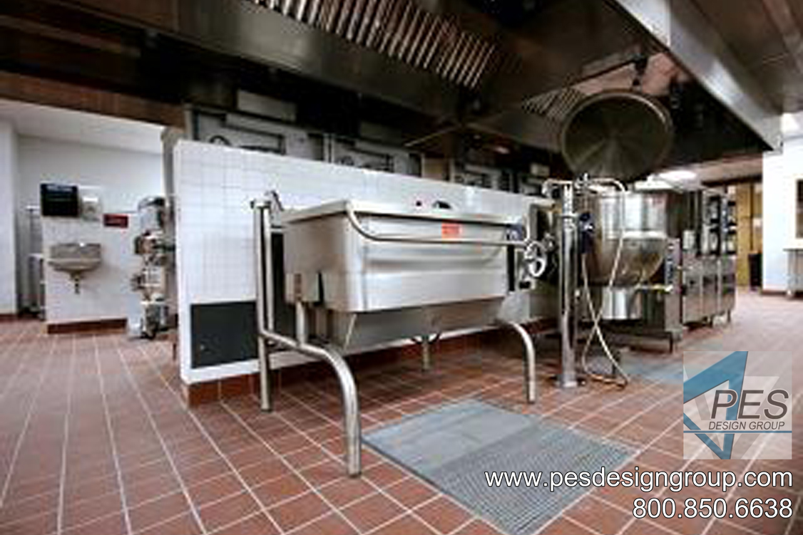 A view of a tilt skillet in the commercial kitchen of Riverview High School in Sarasota Florida.