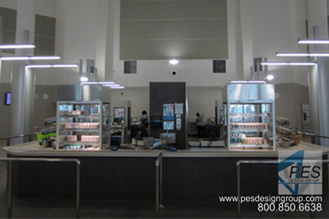 Innovative student foodservice and cafeteria design at Venice High School in Venice Florida.